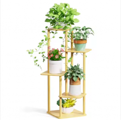 2Pcs Solid Wood Design Bamboo Planter