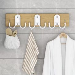 5Pcs Simple Wooden Clothes Hook