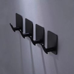 10Pcs Stainless Steel Matte Black Wall Hook