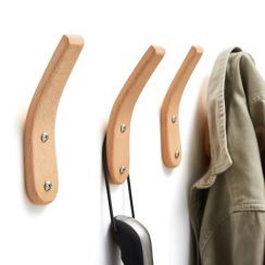 25Pcs Rustic Handmade Beech Wood Hooks